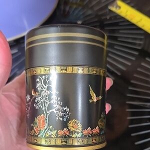 Justin Boots Black and Gold Candle Holder